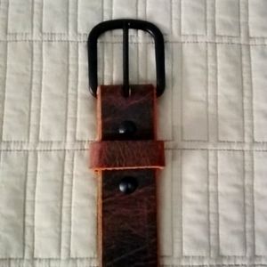 Main Street Forge Bootlegger Leather Belt Size 36 Dk Brown